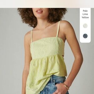 Lucky Brand Pale Lime Camisole